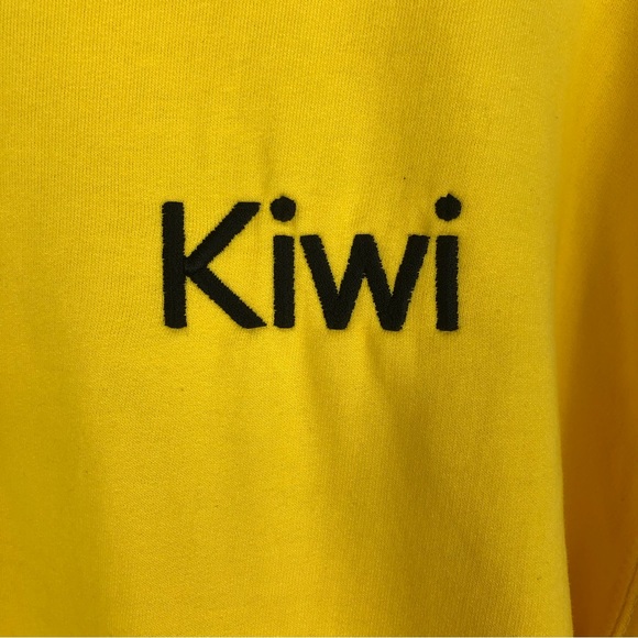 Harry Styles Kiwi Embroidered Crew Neck Yellow Sweatshirt Size Large - Picture 2 of 9